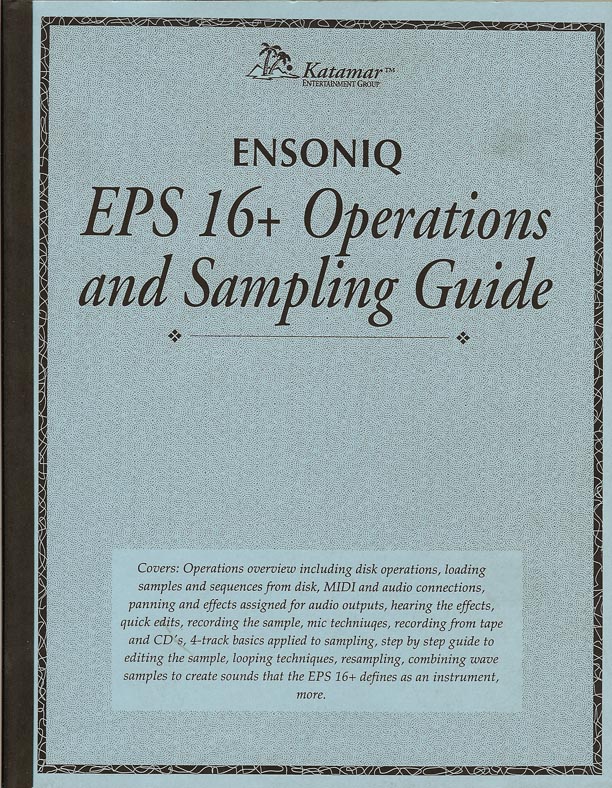 Alexander Publishing Ensoniq EPS 16+ Operations and Sampling